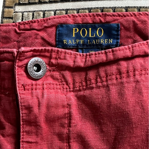 Polo Ralph Lauren Red Cargo Shorts - Picture 7 of 10